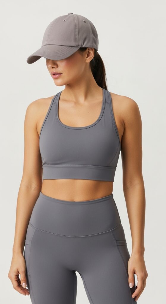 Athleisure Sports Bra & Leggings with a Matching Cap