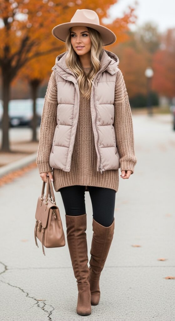 23 Chic Puffer Vest Outfits You’ll Want to Wear This Season 24 Autumn Layers