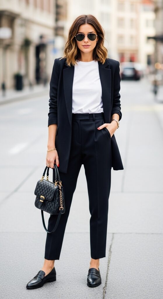 23 Stylish Loafer Outfits for Effortless Elegance 3 Blazer and Tailored Trousers