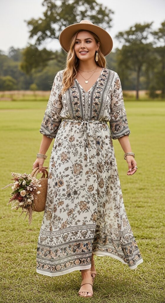 Bohemian-Inspired Maxi Dress Relaxed and Romantic