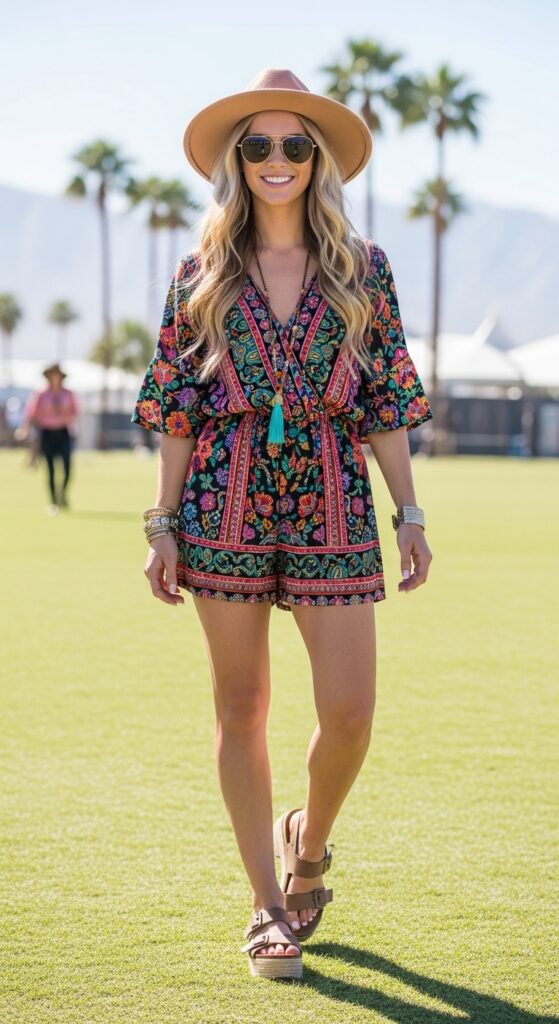 What to Wear in Las Vegas: 20 Perfect Outfit Ideas for Every Event and Occasion 15 Boho Chic Romper for Outdoor Festivals