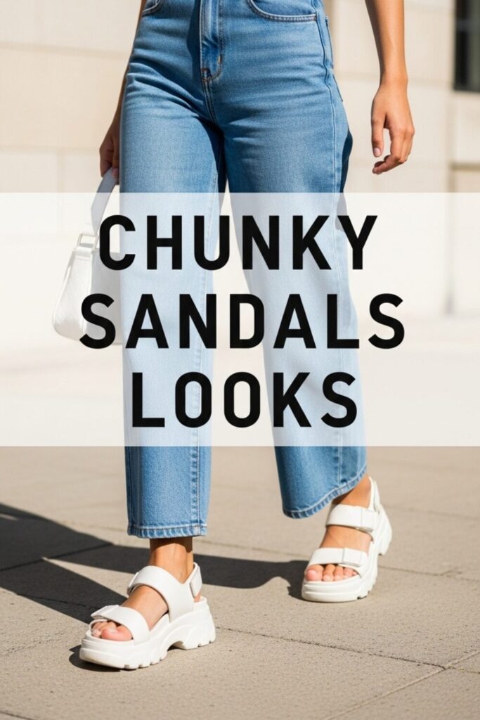 20 Bold Chunky Sneaker Outfits for a Standout Look 1 Bold Chunky Sandals Outfit Ideas