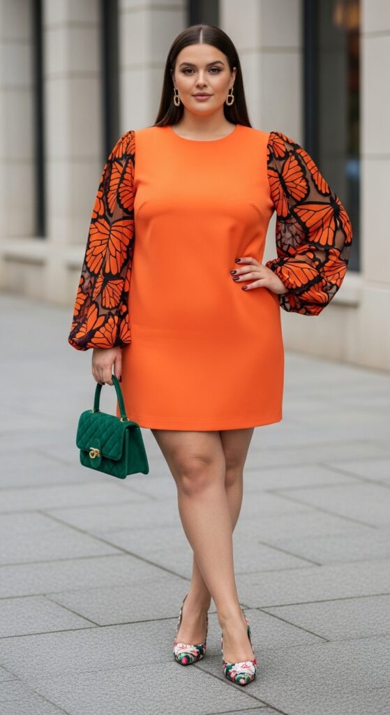 Bold Orange Mini Dress