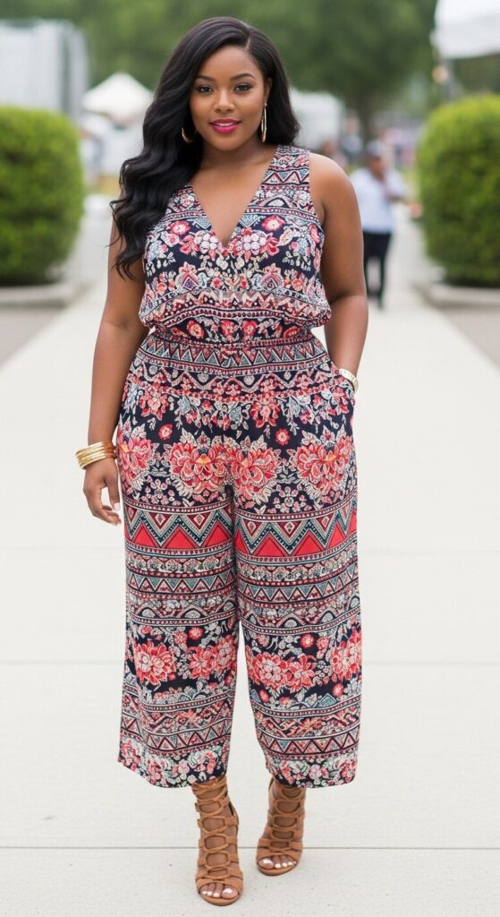 Bold Print Jumpsuit