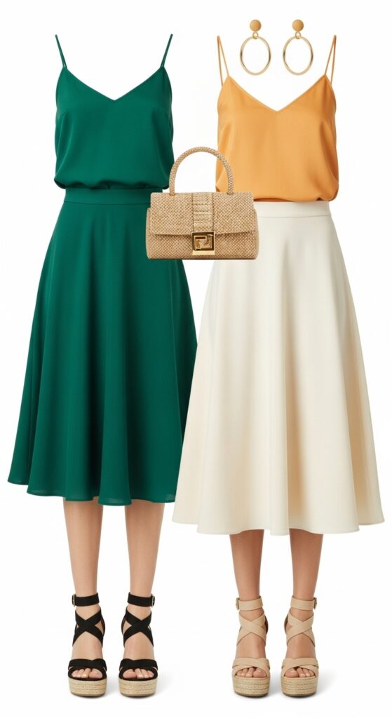 Cami Top and A-Line Skirt
