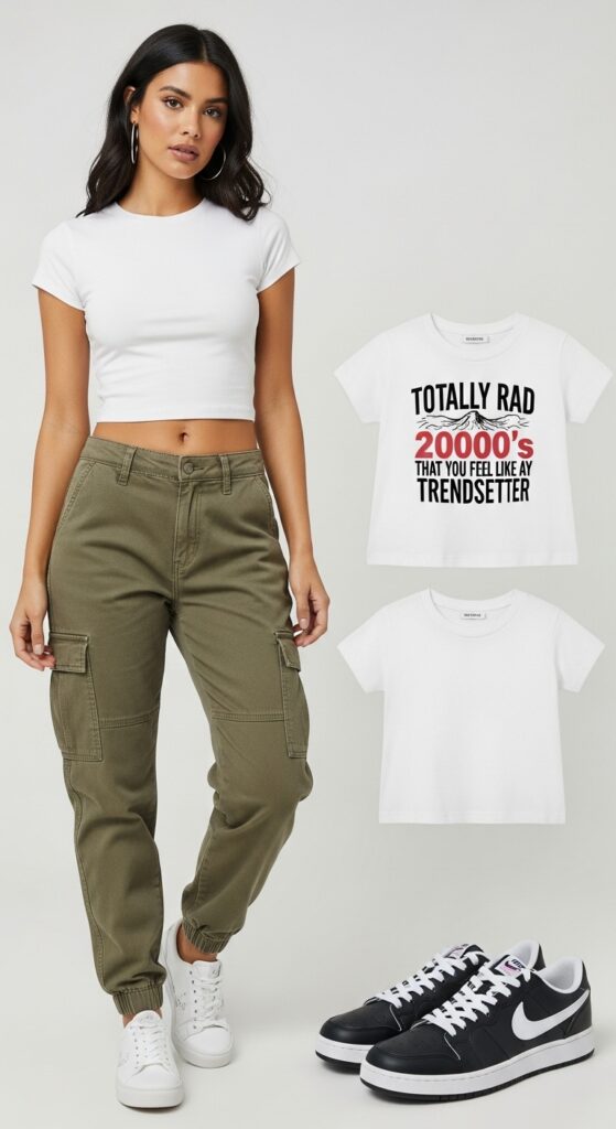 Cargo Pants and Baby Tee