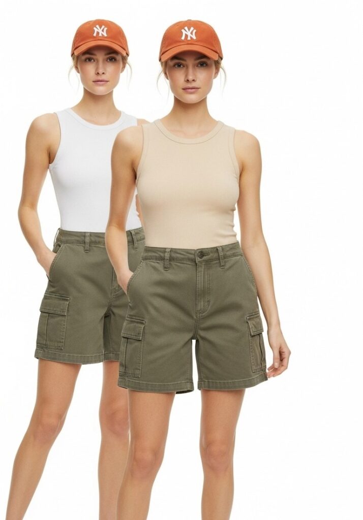 Cargo Shorts and Fitted Tank