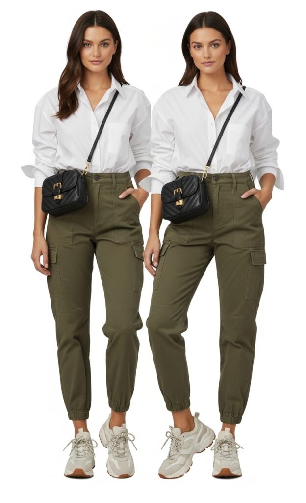Casual Brooklyn Vibe Oversized Shirt & Cargo Pants