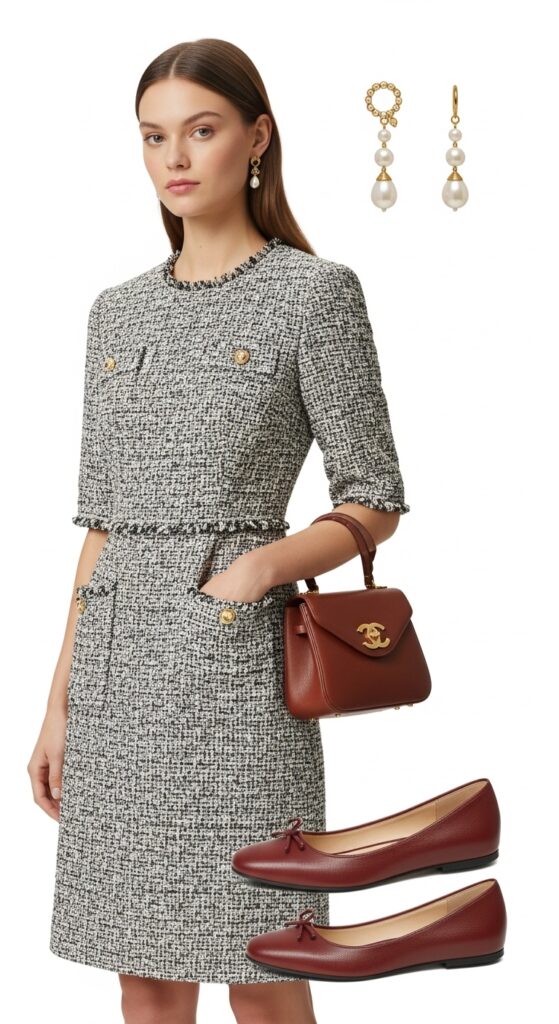 Chanel-Inspired Tweed Dress