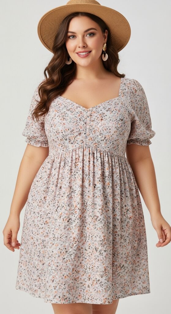 12 Plus-Size Summer Outfits That Flatter Your Curves and Tummy 3 Empire Waist Dress Flattering and Feminine