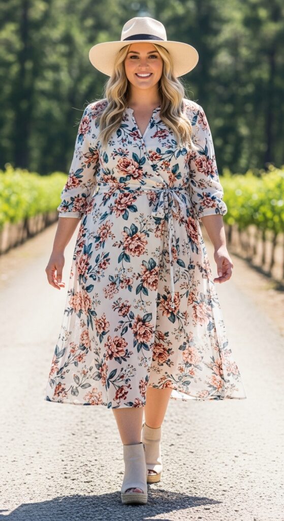 Floral Midi Dress Effortless and Feminine