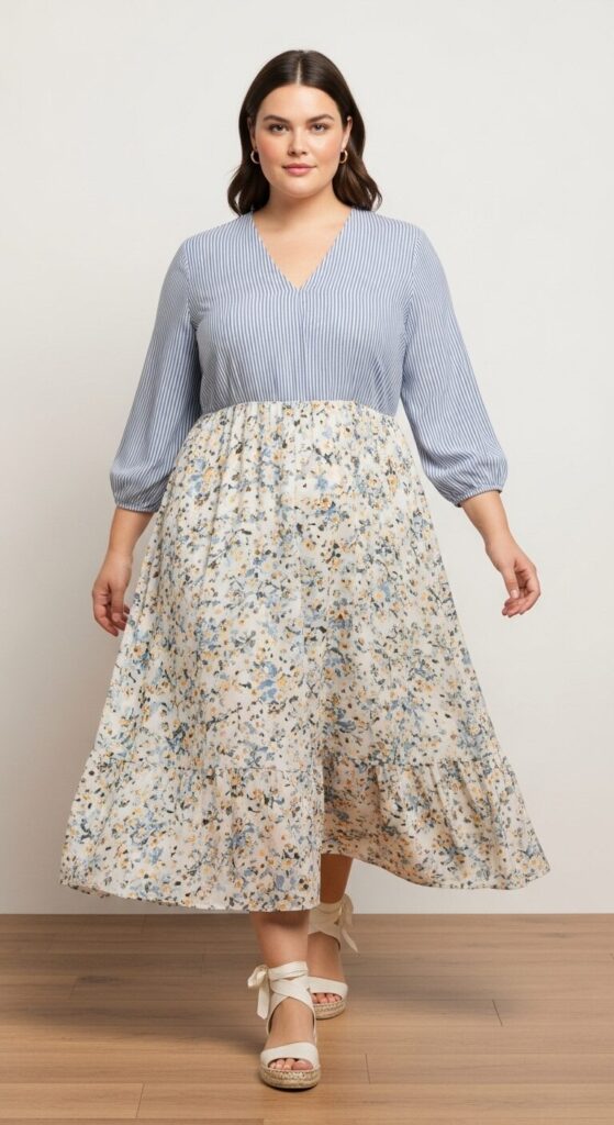 11 Essential Plus Size Spring Outfits to Try This Year 3 Flowy Midi Dress