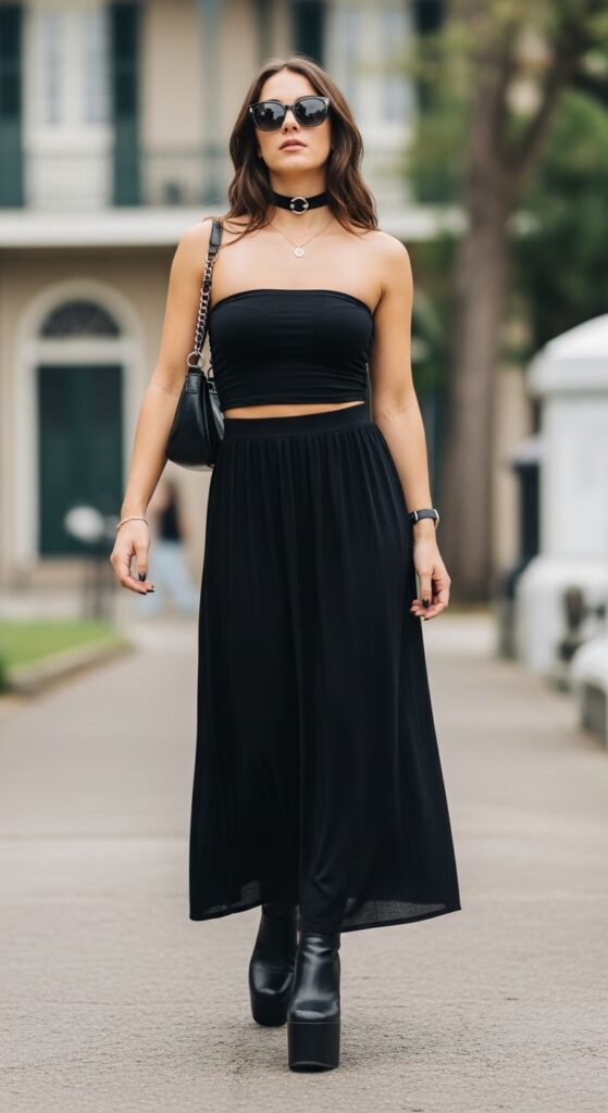 French Quarter Mystery Strapless Top & Maxi Skirt