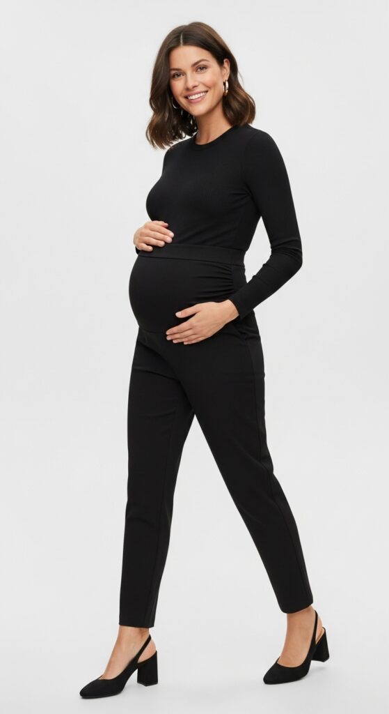 High-Waisted Trousers and Fitted Top