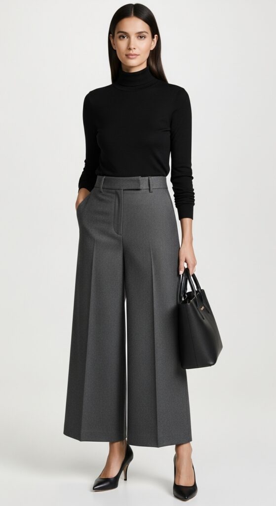 12 Perfect Footwear Styles to Pair with Wide-Leg Pants 14 Kitten Heels with Tailored Wide-Leg Pants