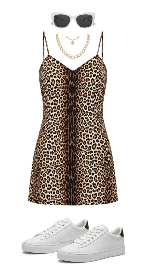 What to Wear to a Journey Concert: 18 Fashionable Outfit Ideas for the Ultimate Concert Experience 17 Leopard Print Dress for Fun and Flair