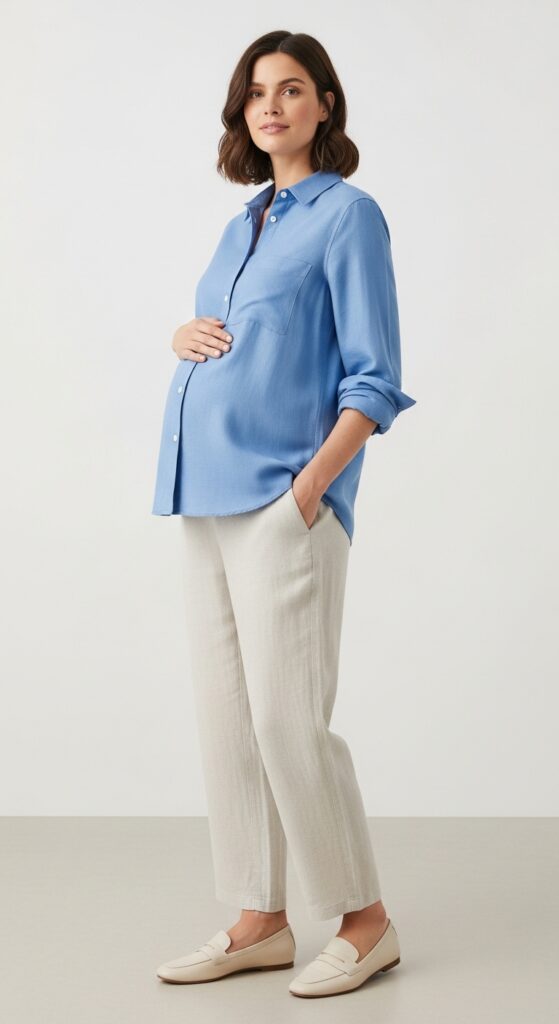 Linen Pants and Button-Down Shirt