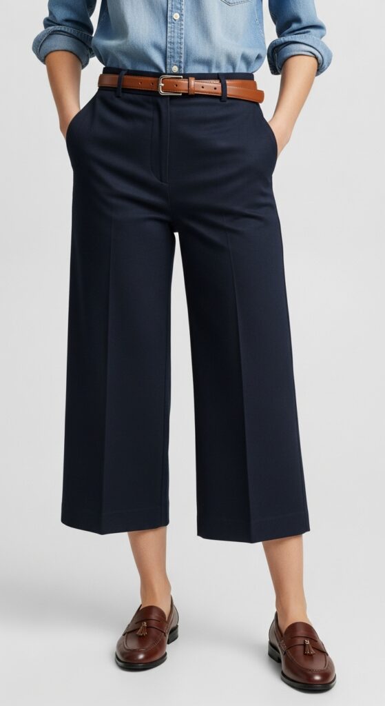 12 Perfect Footwear Styles to Pair with Wide-Leg Pants 5 Loafers with High-Waisted Wide-Leg Pants