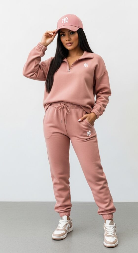 Matching Tracksuit Set with a Coordinating Hat