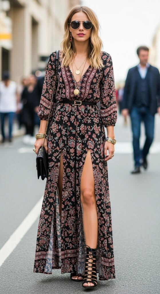 15 Sexy & Cute Concert Outfits That’ll Make You Stand Out 9 Maxi Dress with Slits