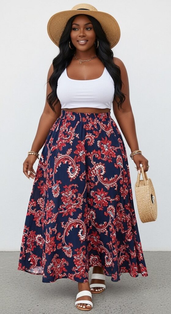 Maxi Skirt & Crop Top