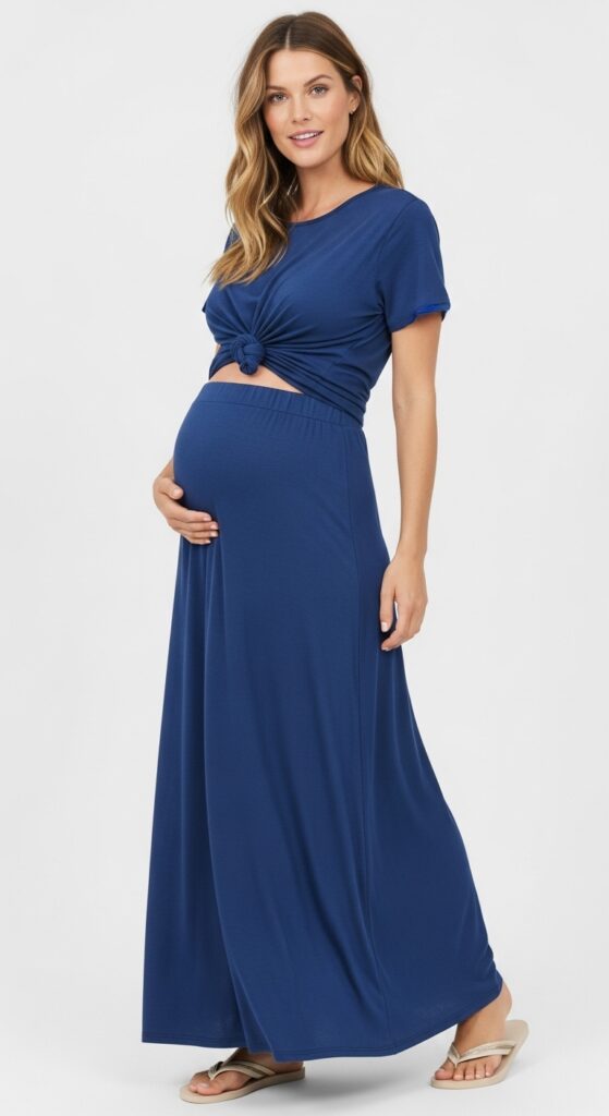 Maxi Skirt and Knotted Top