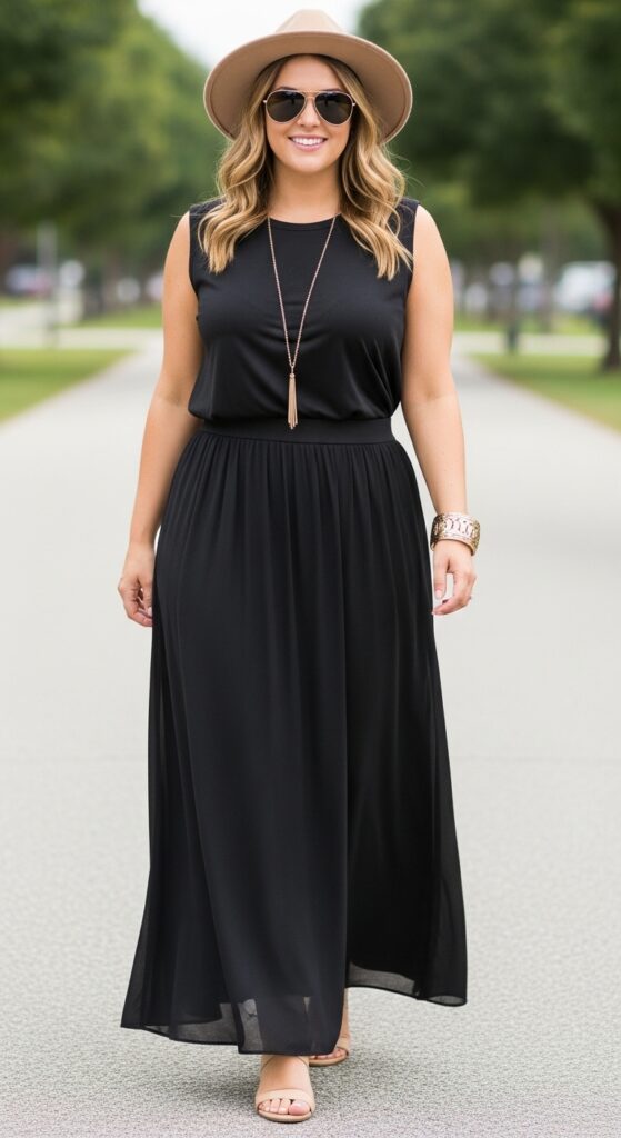 Maxi Skirt and Sleeveless Top