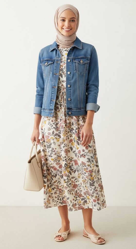Midi Dress and Jean Jacket