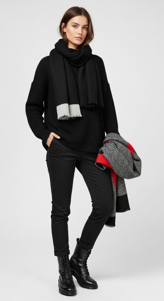 18 Bold Combat Boot Outfits to Slay Your Style This Season 16 Monochrome All-Black Look