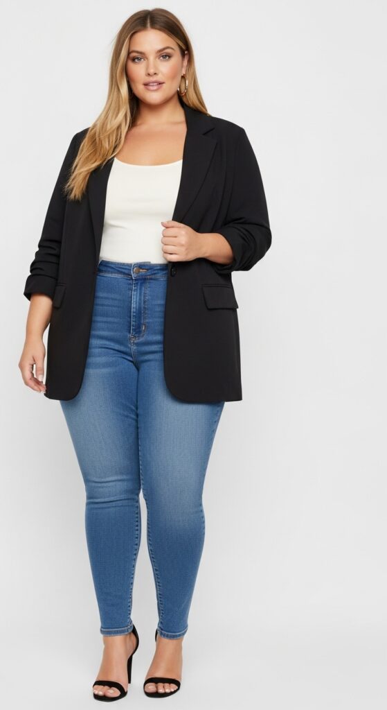 Oversized Blazer and Skinny Jeans