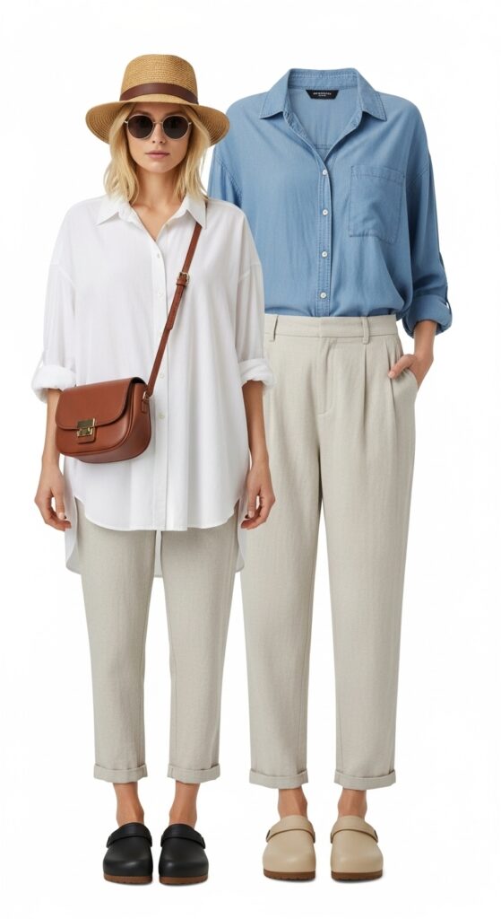 Oversized Shirt and Linen Pants