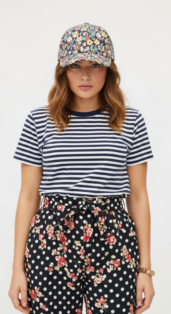 Pattern Mixing with a Baseball Cap