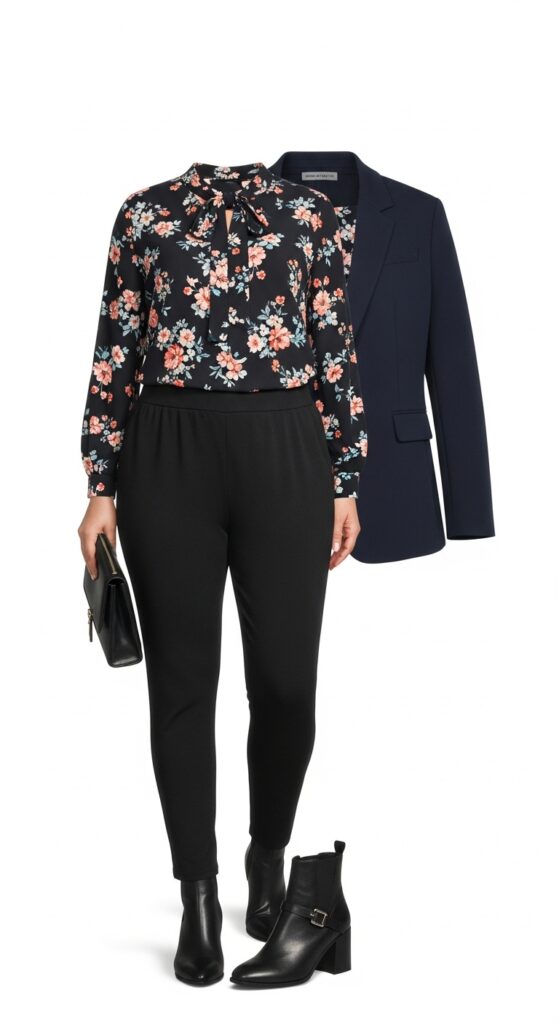 24 Plus Size Winter Business Casual Outfits: Work & Office 24 Pattern Play Pro