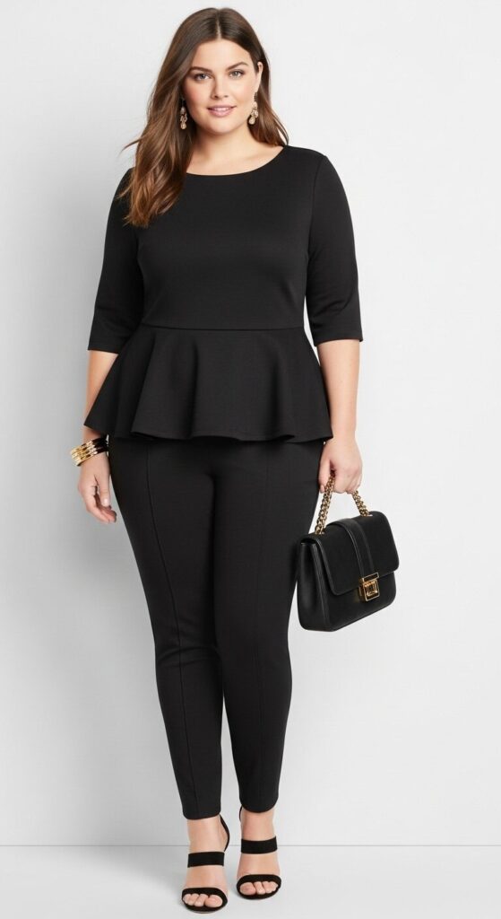 Peplum Top & Skinny Pants