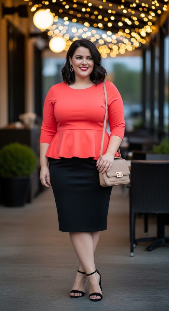 Peplum Top and Pencil Skirt