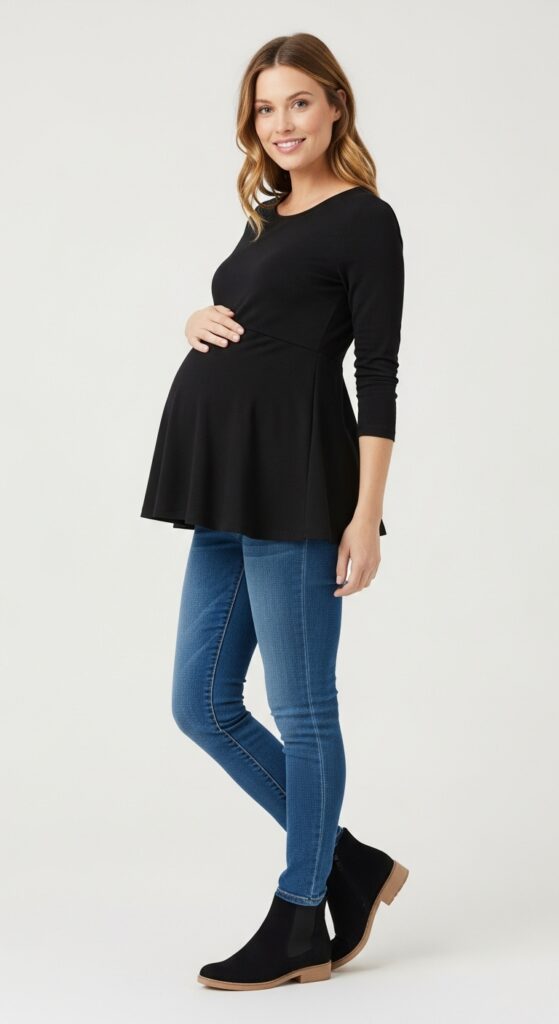 Peplum Top and Skinny Jeans