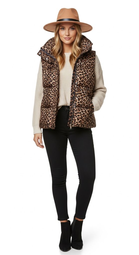 23 Chic Puffer Vest Outfits You’ll Want to Wear This Season 16 Pop of Pattern