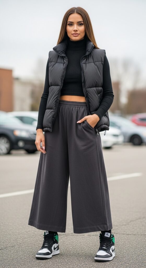 10 Rap Concert Outfit Ideas to Look Fly and Stylish 12 Puffer Vest and Wide-Legged Pants
