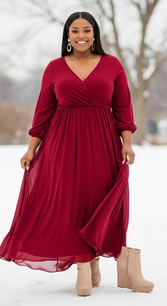 Ruby Maxi Dress and Wedges for Evening Dinners