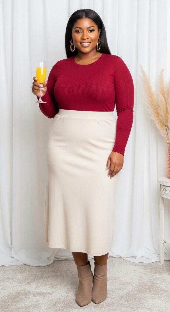 Ruby Midi Skirt and Top for Brunch Vibes