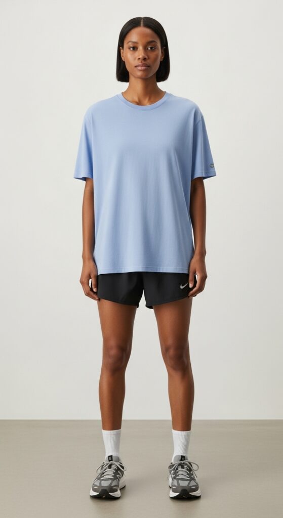15 Sporty Outfit Ideas to Keep You Stylish and Comfortable 15 Running Shorts and Oversized Tee