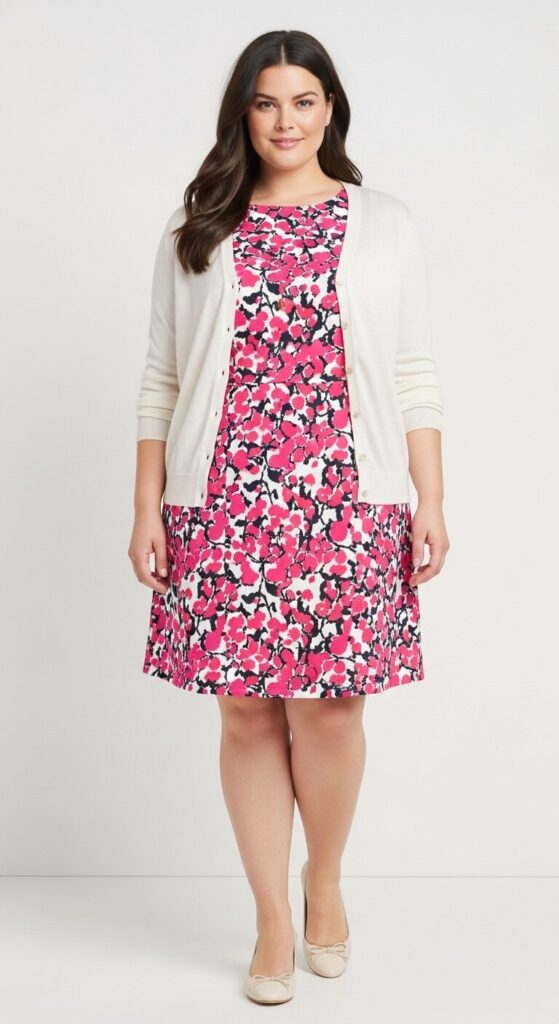 Shift Dress & Cardigan