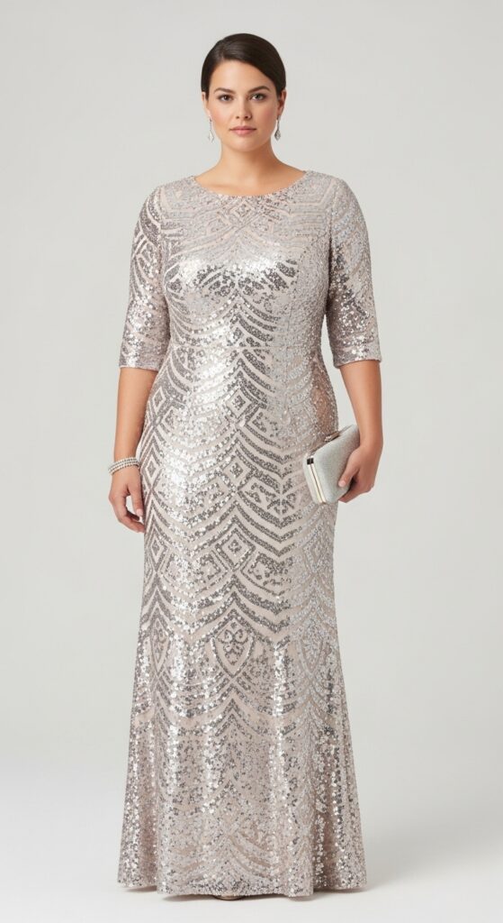 Shimmering Sequin Dress Bold and Glamorous