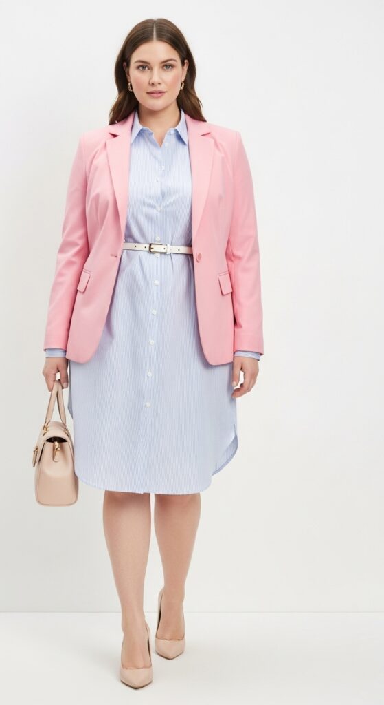 Shirt Dress and Blazer