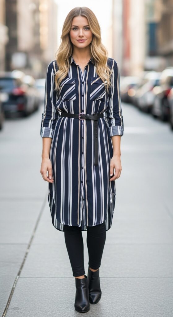 Shirt Dress and Leggings