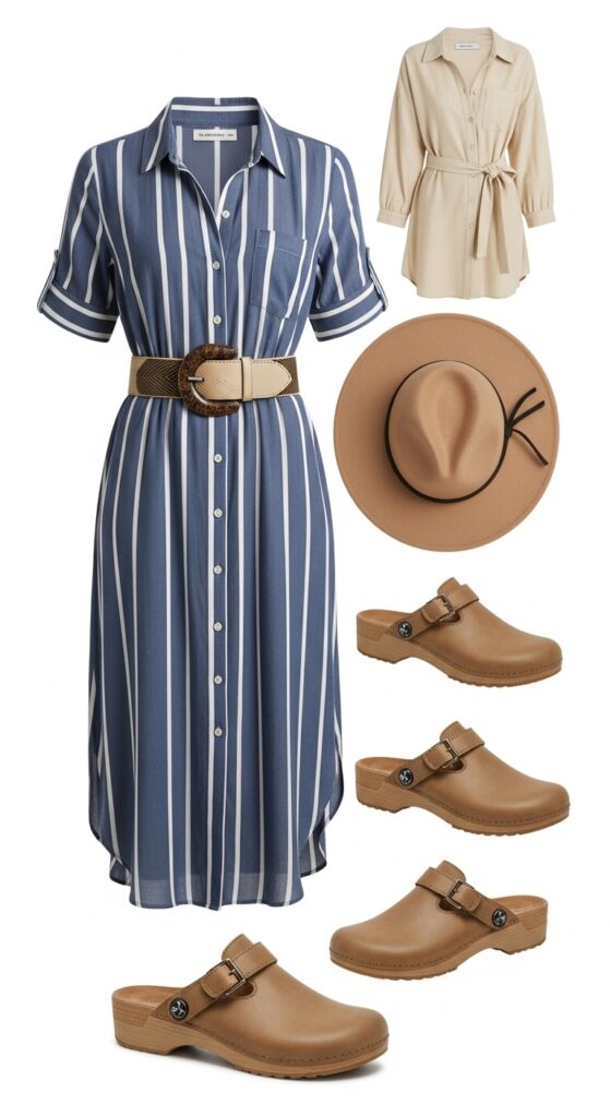 Shirt Dress and Statement Belt