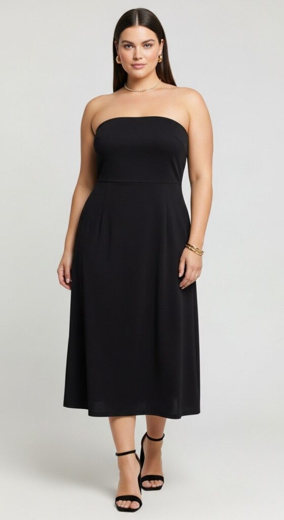 Strapless Midi Dress
