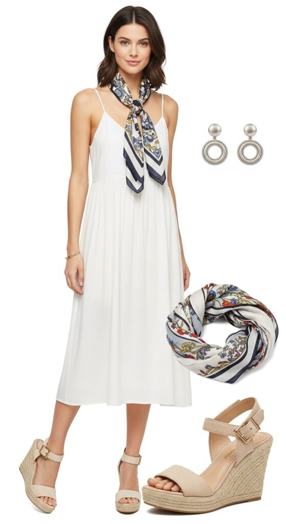 Sundress and Lightweight Scarf