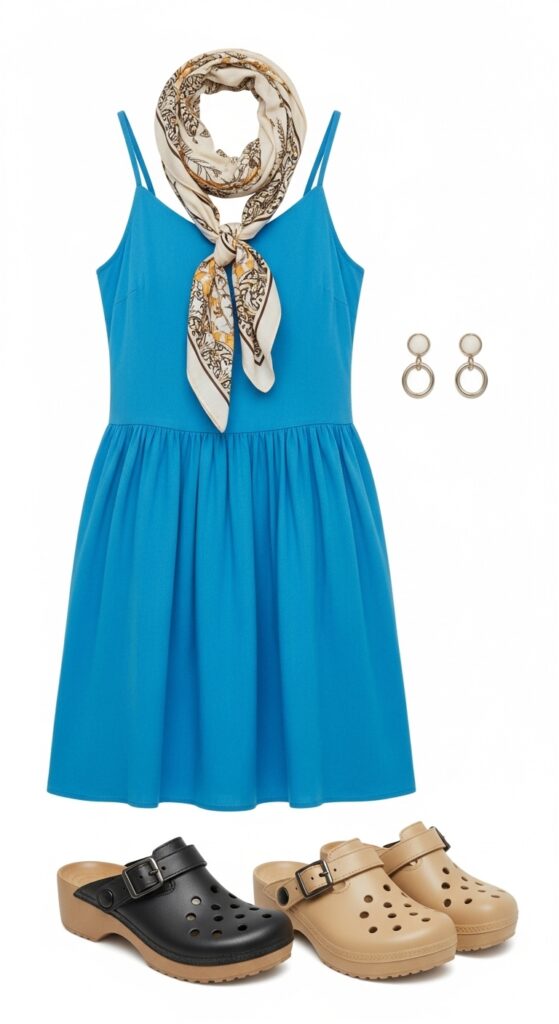 Sundress and Lightweight Scarf