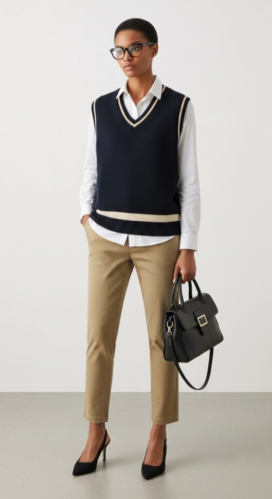 Sweater Vest and Chinos